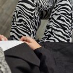 شلوار لینن طرحدار